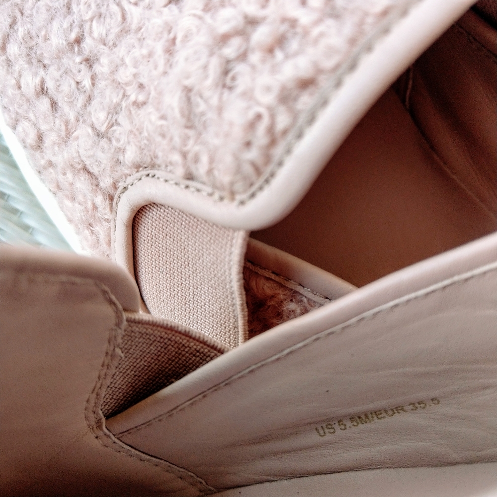 🍒NEW🍒 VINCE SHEARLING LEATHER SNEAKERS - Picture 10 of 10